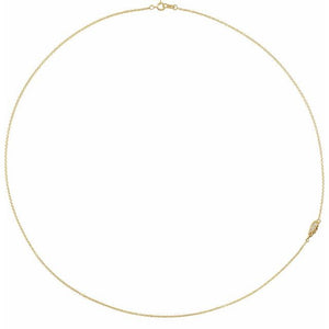 14K Rose Gold .015 CTW Natural Diamond Asymmetrical Angel Wing Necklace 18