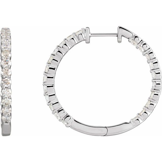 14K Gold Inside-Outside Hoop Earring Mountings