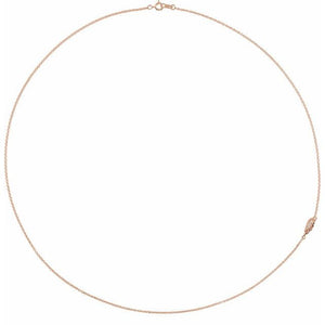 14K Rose Gold .015 CTW Natural Diamond Asymmetrical Angel Wing Necklace 18