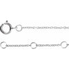 14K White Gold, 6-7 Inch Natural Diamond Initial A Bracelet