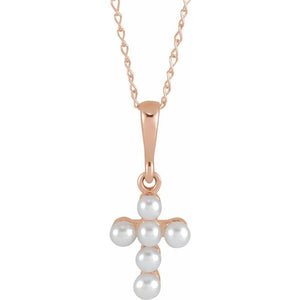 14K Rose Gold, 16