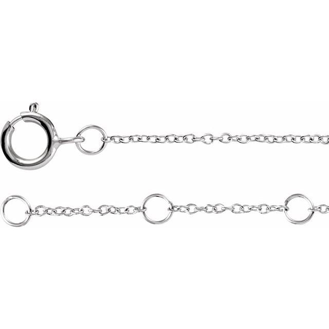 14K White Gold, 6-7 Inch Natural Diamond Initial A Bracelet