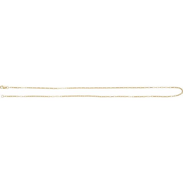 14K Yellow Gold 1.2 mm Elongated Box Chain Necklace