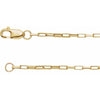 14K Yellow Gold 1.2 mm Elongated Box Chain Necklace