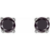 14K White Gold Natural Black Diamond Stud Earrings – 1/8 CTW