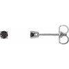 14K White Gold Natural Black Diamond Stud Earrings – 1/8 CTW