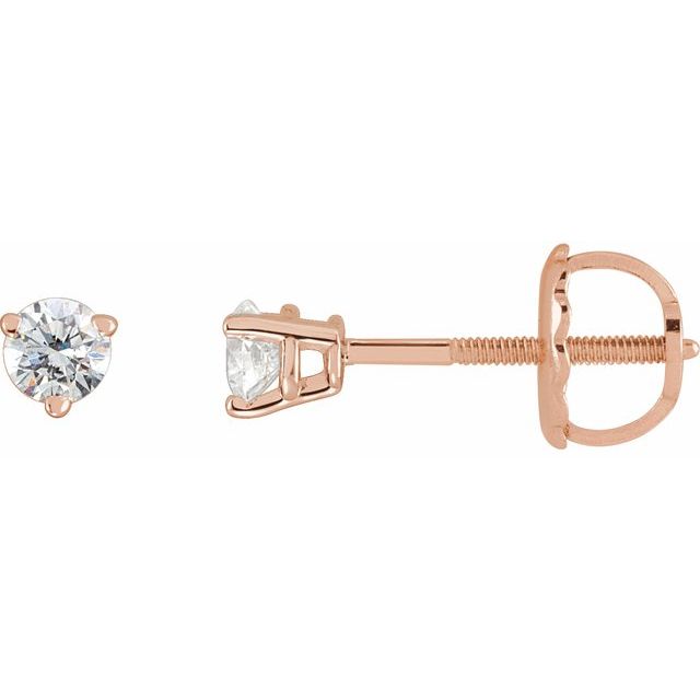 14K Gold Natural Diamond Earrings - Options Available