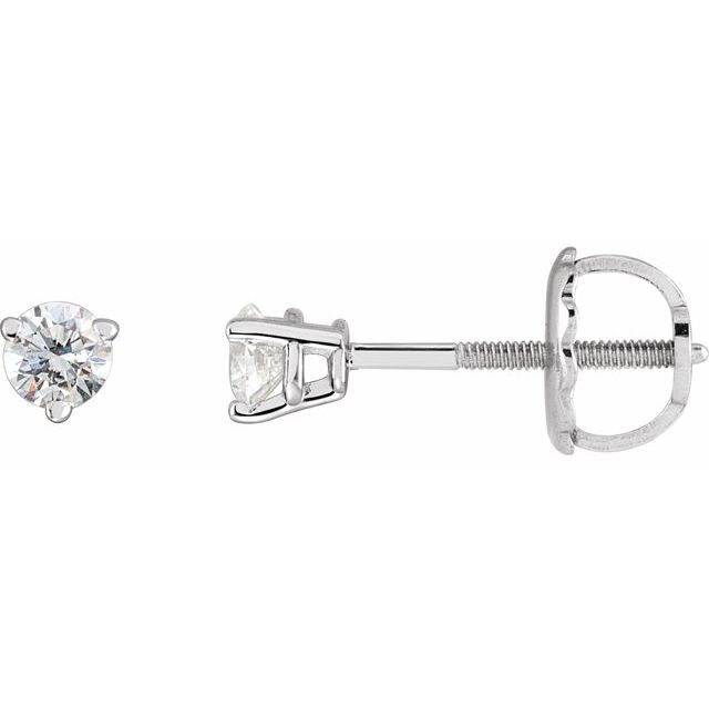 14K Gold Natural Diamond Earrings - Options Available