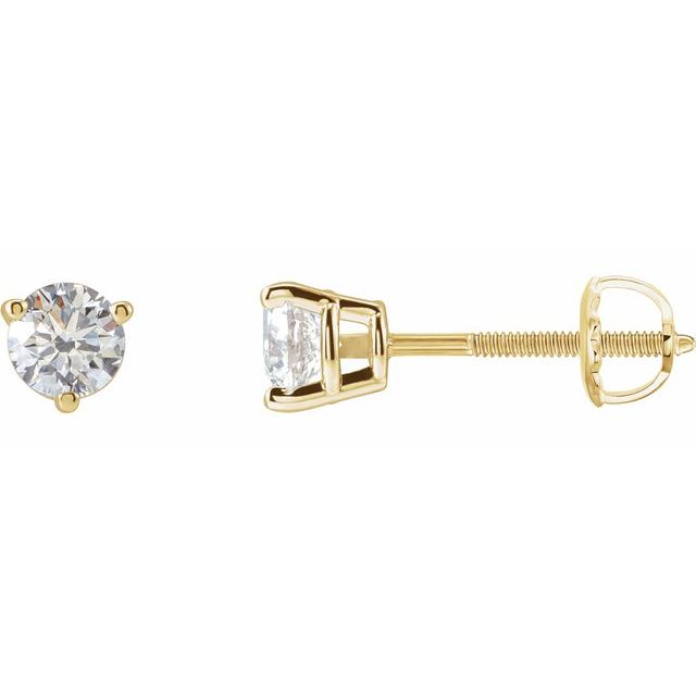 1/2 CTW Lab-Grown Diamond Earrings in 14K Gold