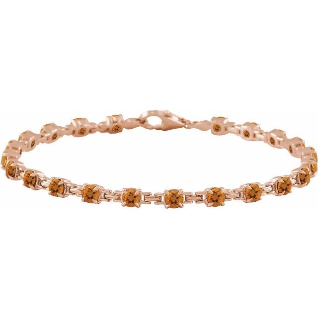 14K Gold Lab-Grown Blue Sapphire Line Bracelet