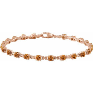14K Gold Lab-Grown Blue Sapphire Line Bracelet