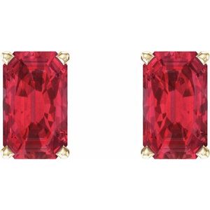 14K Yellow Gold Natural Pink Tourmaline Earrings â€“ Elegant Design