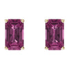 14K Yellow Natural Pink Tourmaline Earrings