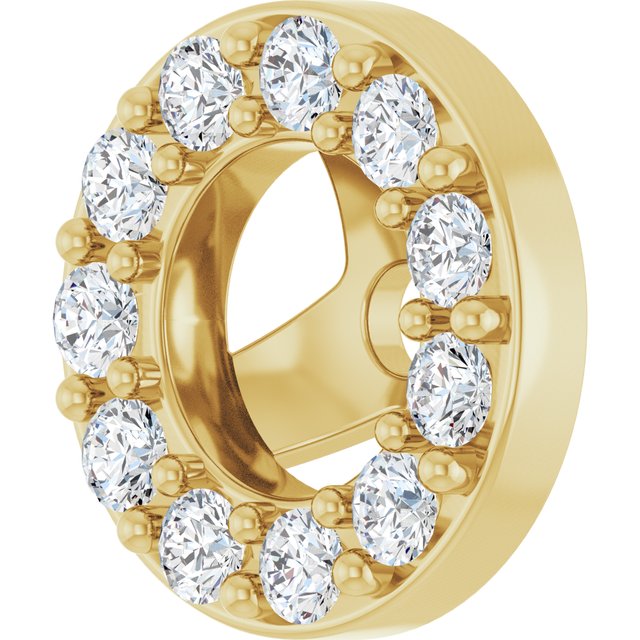 14K Gold 1/6 CTW Natural Diamond Halo-Style Earring Jackets