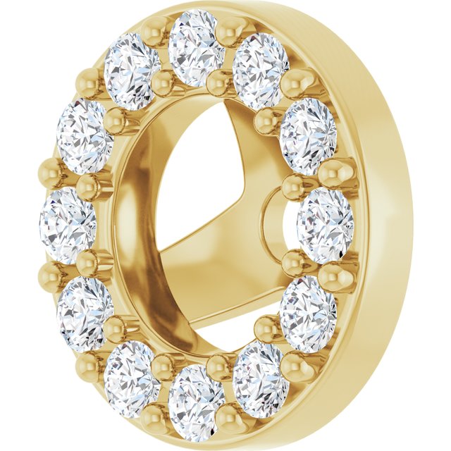 14K Gold 1/6 CTW Natural Diamond Halo-Style Earring Jackets