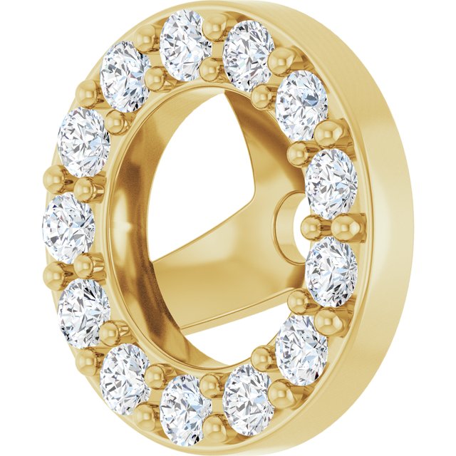 14K Gold 1/6 CTW Natural Diamond Halo-Style Earring Jackets