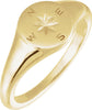 Use the 14K Yellow Gold, Compass Signet Ring to create alt text