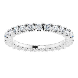 14K Gold & Platinum Natural Diamond Eternity Band - Options Available