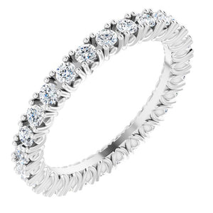 14K Gold & Platinum Natural Diamond Eternity Band - Options Available