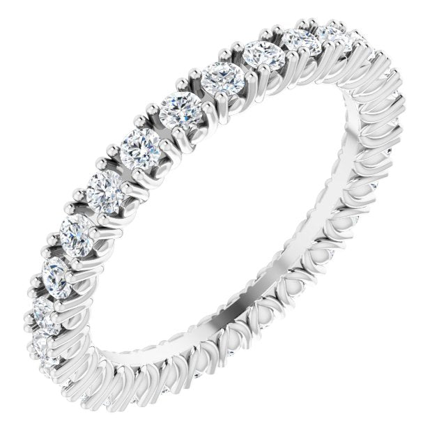 14K Gold Natural Diamond Eternity Band - Options Available