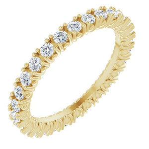 14K Gold Natural Diamond Eternity Band - Options Available