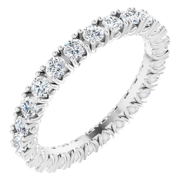 14K Gold Natural Diamond Eternity Band - Options Available