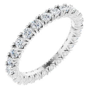 14K Gold Natural Diamond Eternity Band - Options Available