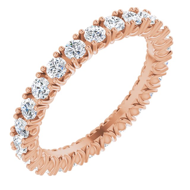 14K Gold Natural Diamond Eternity Band - Options Available