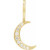 14K Yellow Gold .07 CTW Natural Diamond Crescent Moon Pendant