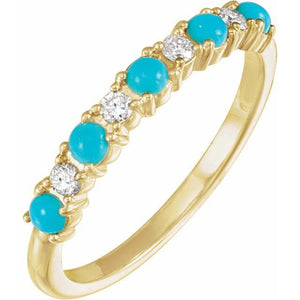 14K Gold Rainbow Moonstone and Diamond Ring - Options Available