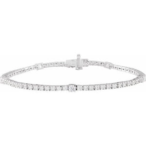 14K Gold Lab-Grown Diamond Line Bracelet - Options Available
