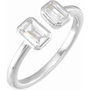 14K Gold 2-Stone Diamond Ring