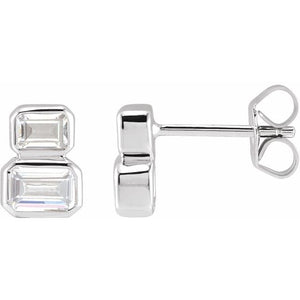 14K Gold 1 Ctw Lab-Grown Diamond Earrings