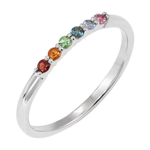 14K Gold Natural Diamond Stackable Ring