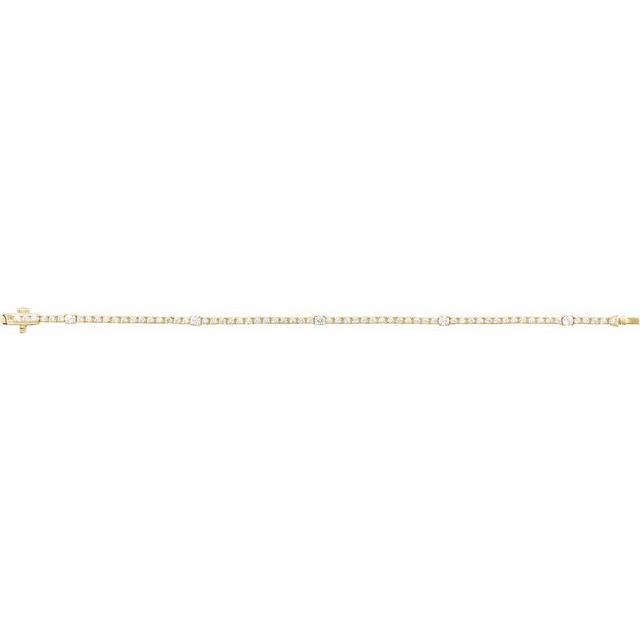 14K Gold Lab-Grown Diamond Line Bracelet - Options Available
