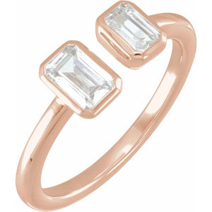 14K Gold 2-Stone Diamond Ring