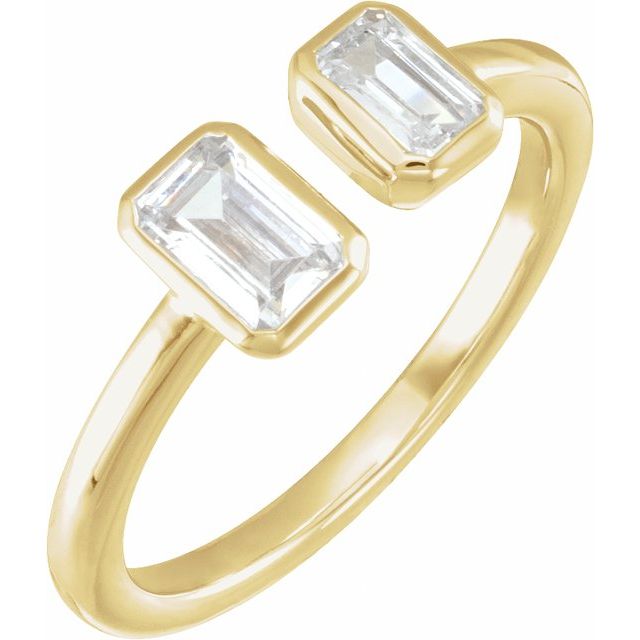 14K Gold 2-Stone Diamond Ring