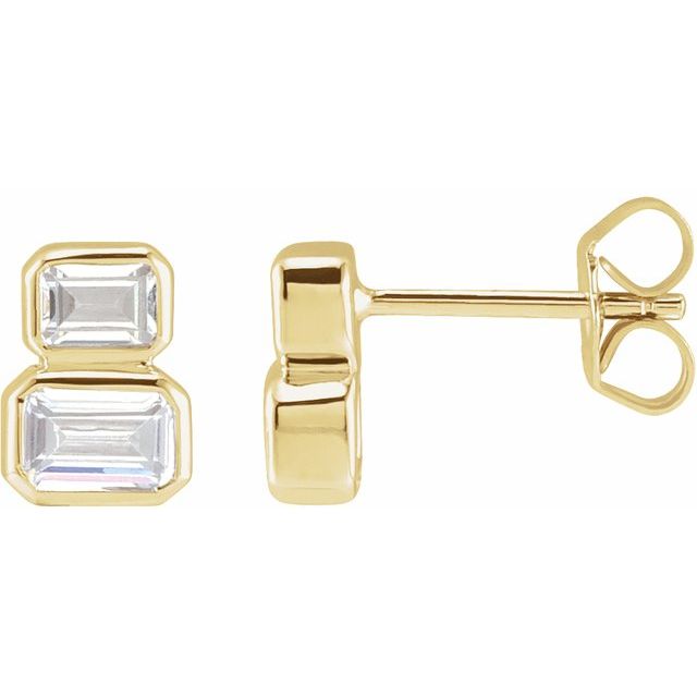 14K Gold 1 Ctw Lab-Grown Diamond Earrings