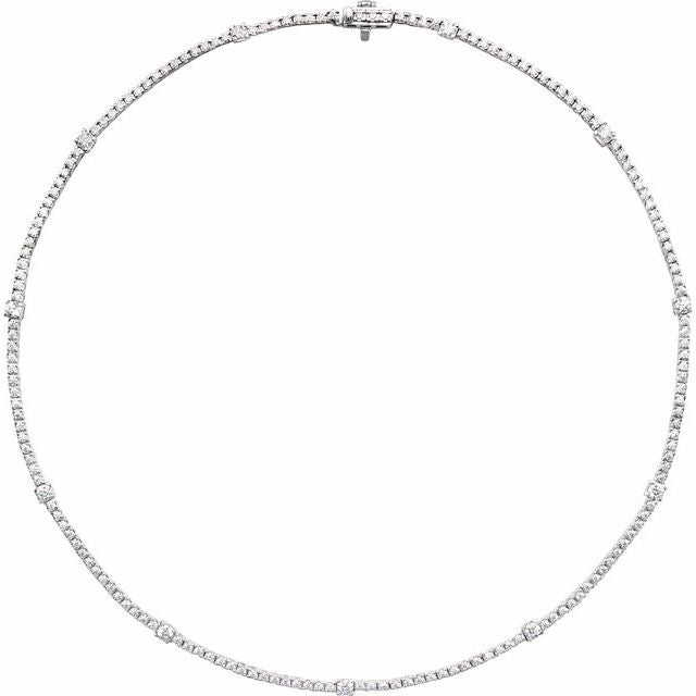 14K Gold Lab-Grown Diamond Line Necklace