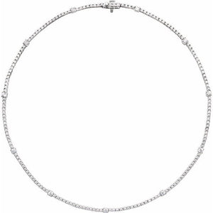 14K Gold Lab-Grown Diamond Line Necklace