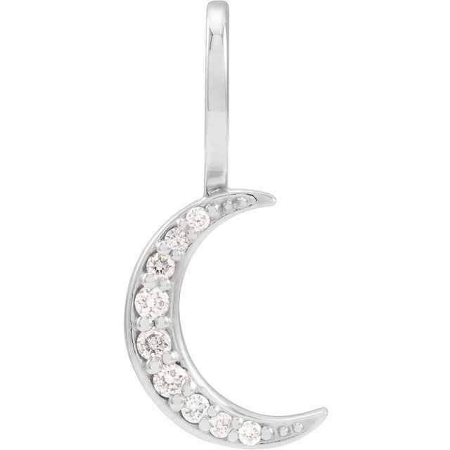 14K Yellow Gold .07 CTW Natural Diamond Crescent Moon Pendant