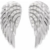 Platinum .07 CTW Natural Diamond Angel Wing Earrings – Elegant Design