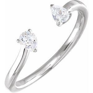14K Gold Lab-Grown Diamond 2-Stone Ring