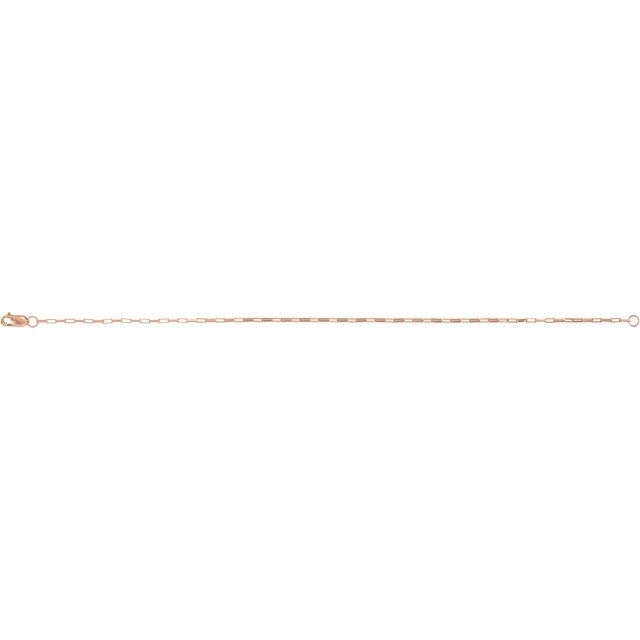 14K Yellow Gold, 1.2 mm 7" Elongated Box Chain – Elegant Design