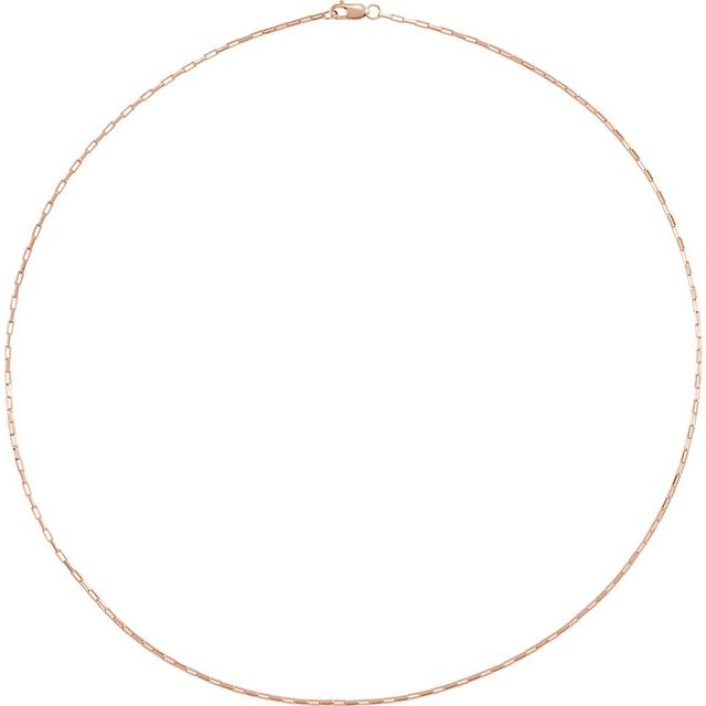 14K Yellow Gold 1.2 mm Elongated Box Chain Necklace