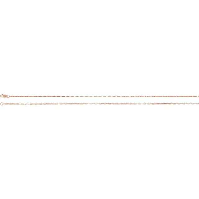 14K Yellow Gold 1.2 mm Elongated Box Chain Necklace