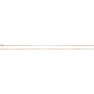 14K Yellow Gold 1.2 mm Elongated Box Chain Necklace