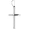 Platinum Knife-Edge Cross Necklace - Elegant Faith-Inspired Design