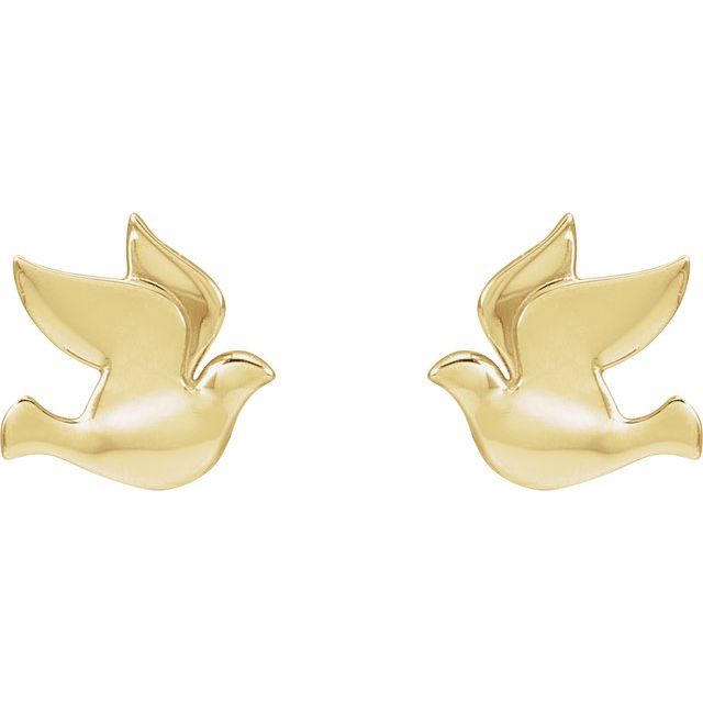 Platinum Dove Motif Right Earring - Elegant Luxury Design