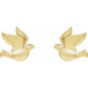 Platinum Dove Motif Right Earring - Elegant Luxury Design